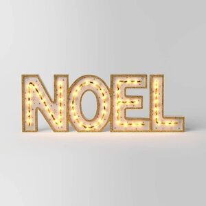 NWT Gold Light-Up NOEL Holiday Sign - Wondershop